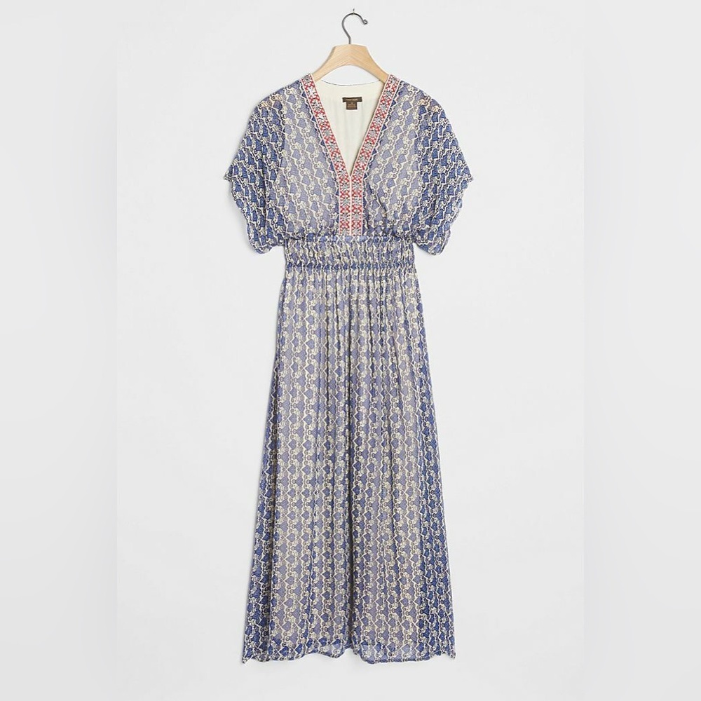 Like new Anthropologie Vineet Bahl embroidered maxi dress